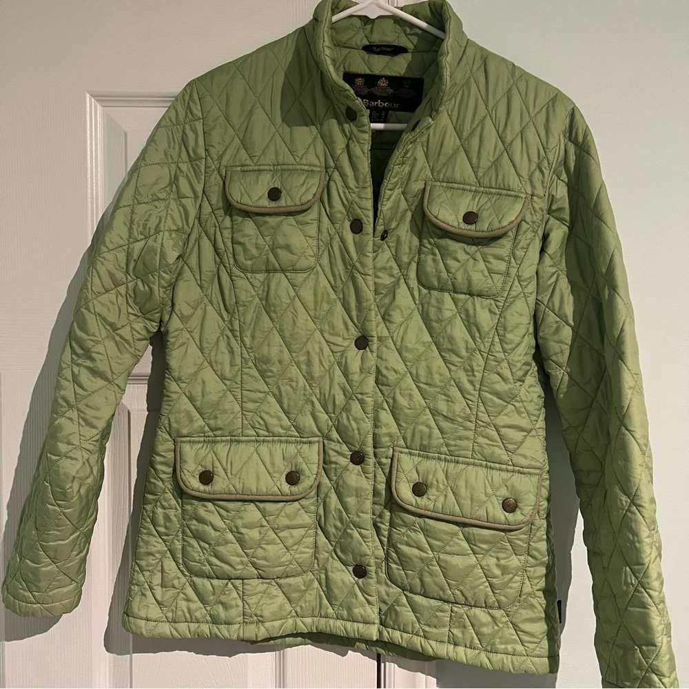 Light Green Barbour Quilted Jacket
